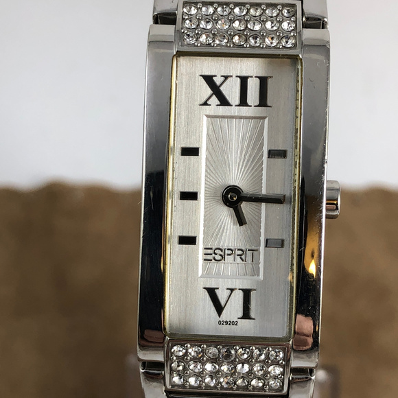 Esprit Radiant Face Silver Band Crystals Business - Picture 1 of 8
